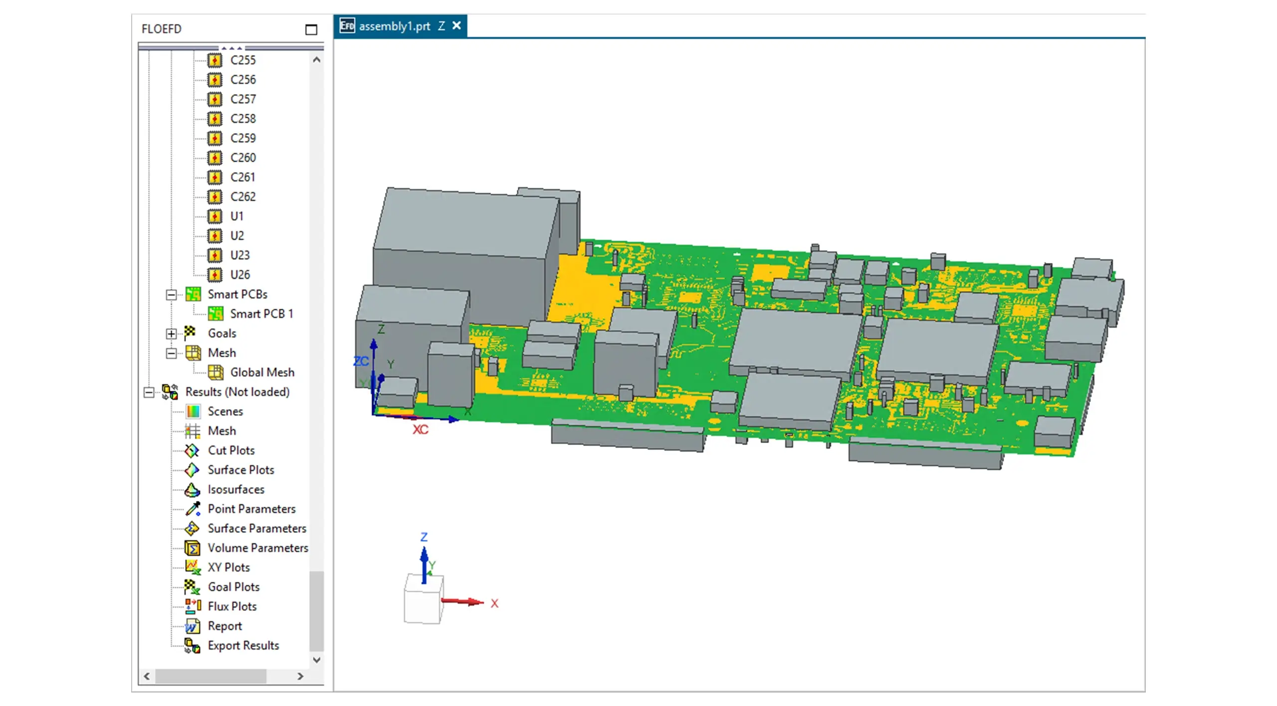 SmartCAE - Simcenter FLOEFD - Refroidissement des dispositifs électroniques avec importation des PCB