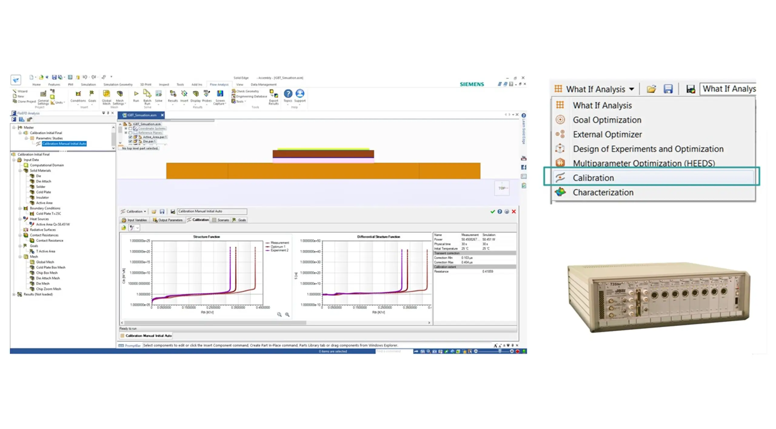SmartCAE - Simcenter FLOEFD - FLOEFD T3STER Automatic Calibration
